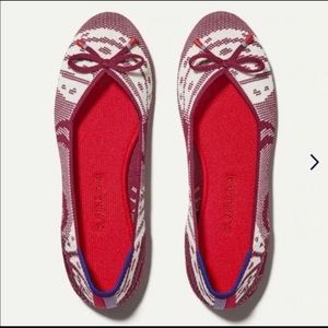 Rothy’s Botanical Burgundy Bow Flat Size 11.5